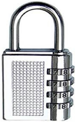 Bgsell 4-Digit Safe Pin Hand Bag Shaped Combination Padlock/Lock Safety Lock (Silver) Padlock(Silver)