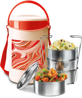 11% OFF on MILTON Econa-Peach With Red 4 Containers Lunch Box 11% OFF on MILTON Econa-Peach With Red 4 Containers Lunch Box