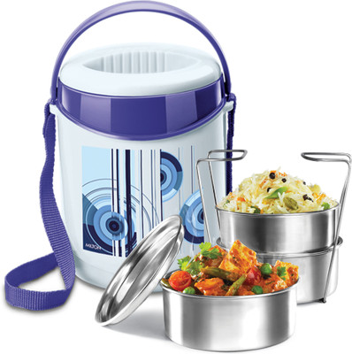 MILTON Blue 3 Containers Lunch Box(300 ml, Thermoware)