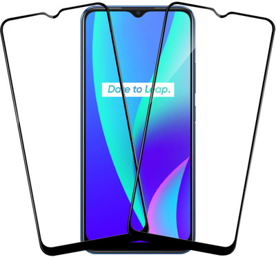 VAlight Edge To Edge Tempered Glass for Realme C12(Pack of 2)
