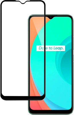 INFINITYWORLD Edge To Edge Tempered Glass for Realme C15(Pack of 1)