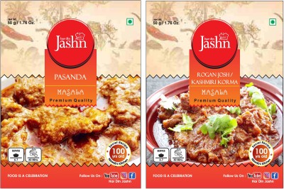 har din jashn Combo Pack of 2 ( Pasanda & Rogan Josh ) Masala(2 x 50 g)