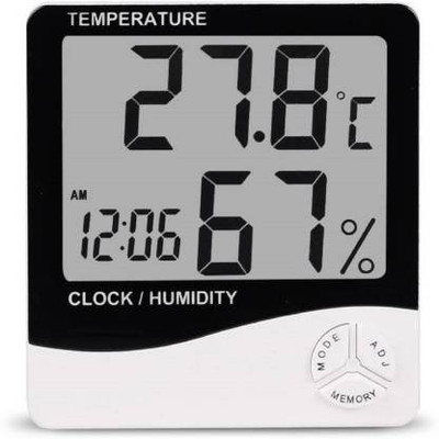 ClassicCart Digital White Clock