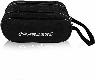 Subharti Small Travel cum Shaving Kit Bag with 3 Compartments Travel Shaving Kit & Bag(Black)