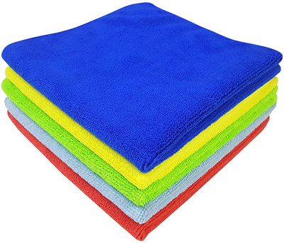 SOFTSPUN Microfiber Vehicle Washing  Cloth(Pack Of 5)