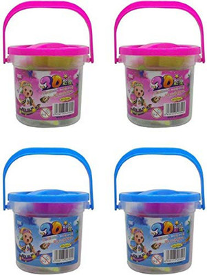 MYNEX Multicolor Bucket Stick Clay Set of 4 Art Clay(300 g)