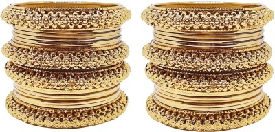 Chrishan Alloy Gold-plated Bangle Set(Pack of 2)