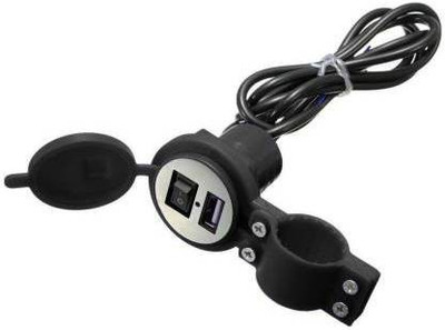 XGMO Round Shape USB 2.1A Waterproof Mobile Charger Applicable with Bike Motorcycle Handlebar 2.1 A Bike Mobile Charger