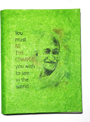 Cutrunn Hand Made A5 Diary Unrulled 100 Pages(Green)