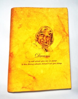 Cutrunn Hand Made A5 Diary Unrulled 100 Pages(Yellow)