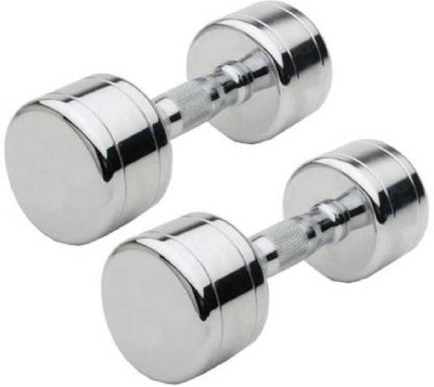 LCARNO Chrome Plated Steel dumbbells (Pack of 2) Fixed Weight Dumbbell(5 kg)