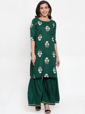 HANUMNTRA Women Kurti Sharara Set
