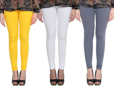 Clarita Churidar  Western Wear Legging(Yellow, White, Grey, Solid)