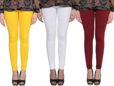 Clarita Churidar  Western Wear Legging(Yellow, White, Maroon, Solid)