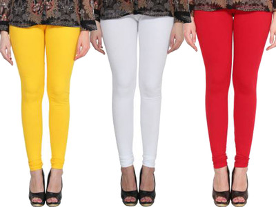 Clarita Churidar  Western Wear Legging(Yellow, White, Red, Solid)