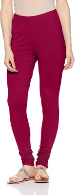 E Solutions Churidar  Ethnic Wear Legging(Maroon, Solid)