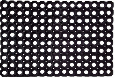 gungun mart Rubber Door Mat(Black, Medium)