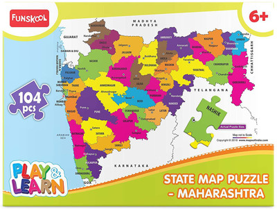 FUNSKOOL State Map Puzzle Maharashtra(104 Pieces)