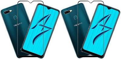 KARTRAY Edge To Edge Tempered Glass for Oppo A7(Pack of 2)