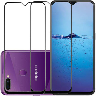 KARTRAY Edge To Edge Tempered Glass for Oppo F9(Pack of 2)