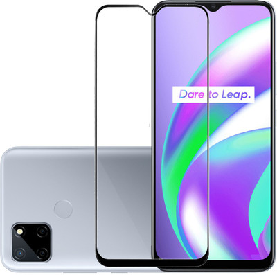 KARTRAY Edge To Edge Tempered Glass for Realme C12(Pack of 1)