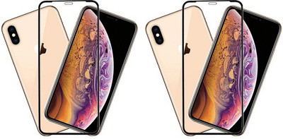 KARTRAY Edge To Edge Tempered Glass for Apple iPhone XS(Pack of 2)