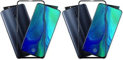 KARTRAY Edge To Edge Tempered Glass for Oppo Reno(Pack of 2)