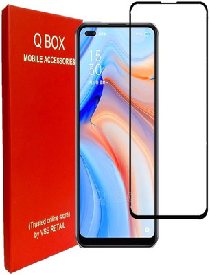 Q Box Edge To Edge Tempered Glass for oppo reno4(Pack of 1)