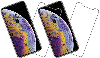 KARTRAY Tempered Glass Guard for Apple iPhone XS(Pack of 2)