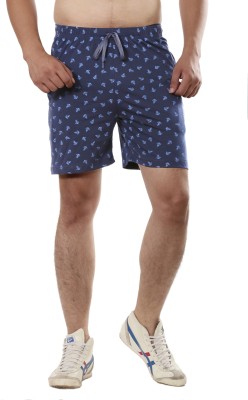 RYTONZ Printed Men Blue Regular Shorts