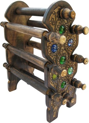 Artisan India Bangle Stand| Wooden Bangle Stand| Gift Item Decorative Showpiece  -  31 cm(Wood, Brown)