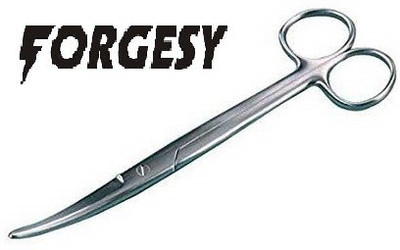Forgesy DRESSING SURGICAL SCISSOR CURVE 6'' SHARP/BLUNT Curved And Angled Dissecting Scissors(Blunt/Sharp Blades)