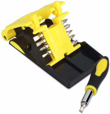 stupefying 11 pc Screwdriver Toolkit With Racing car Shape toolkits (POP-Out Button Open) Camping & Hiking Screwdriver Bits