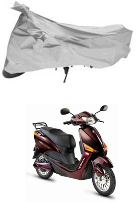 RONISH Two Wheeler Cover for Hero(Electric Optima Plus, Silver)