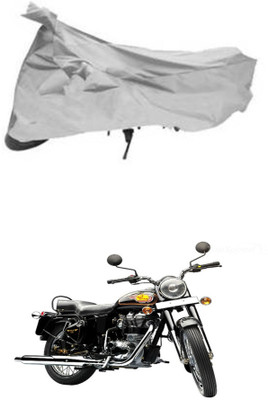 RONISH Two Wheeler Cover for Royal Enfield(Bullet 350 Twinspark, Silver)
