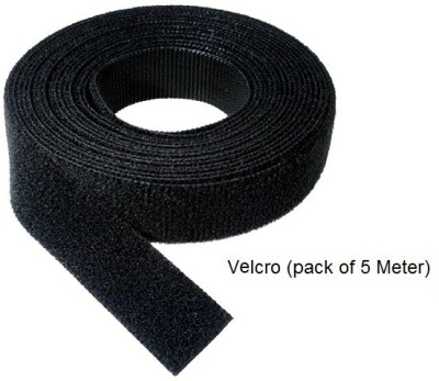 Aapal Collection Velcro Tape ( Pack of 5 mtr.) Sew-on Velcro(Black)