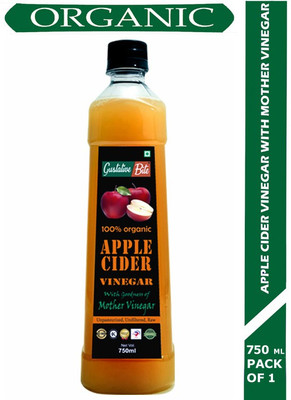 GustativeBite Organic Apple Cider Vinegar with Mother of Vinegar for Weight Loss Vinegar 750ml Vinegar(750 ml)