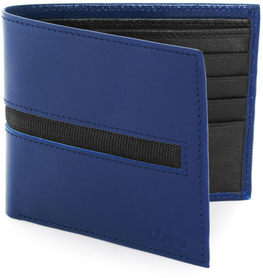 22% OFF on TZARO Men Casual Blue, Black Genuine Leather Wallet(3 Card Slots)