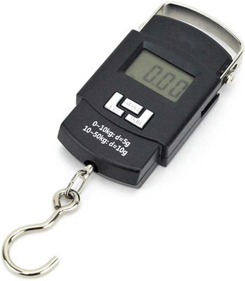 MAITRI ENTERPRISE Portable Hook Weighing Machine Digital Hanging Luggage Fishing Hook Scale Weighing Scale(Black)