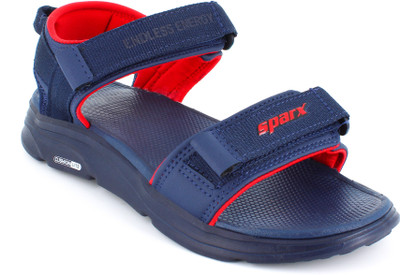 Sparx SS 537 Men Sandals(Navy, Red , 8)