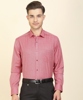 park-avenue-men-solid-formal-red-shirt