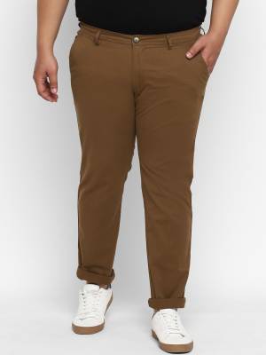 Urbano Plus Regular Fit Men Brown Trousers