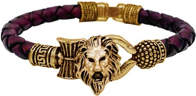 Shiv Jagdamba Brass, Leather Gold-plated Bracelet