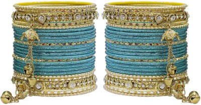 Muchmore Alloy Gold-plated Bangle Set(Pack of 2)