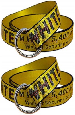 Moderan Men & Women Yellow, Yellow Fabric Belt