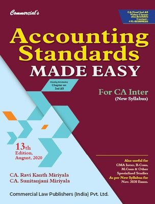 Accounting standards made easy 13th Edition(Paperback, Ravi kanth miriyala, Sunitanjani Miriyala)