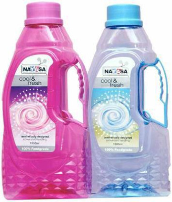NAYASA 1500 ml Plastic Bottle(Pack of 2, Blue)