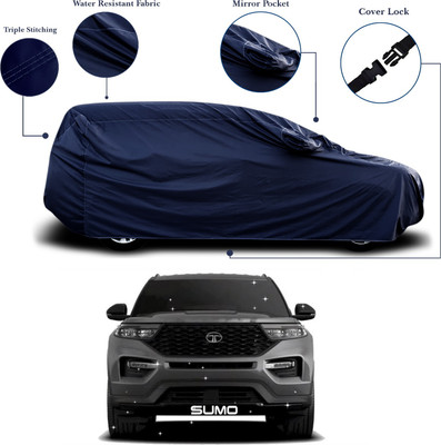 SEBONGO Car Cover For Tata Sumo (With Mirror Pockets)(Blue)