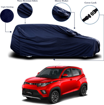 SEBONGO Car Cover For Mahindra KUV100 (With Mirror Pockets)(Blue)
