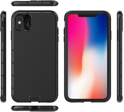 MOBIRUSH Back Cover for Apple iPhone XS Max(Black, Hard Case, Pack of: 1)